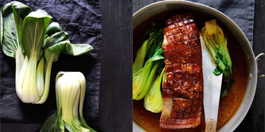 Asiatischer Schweinebauch mit Pakchoi