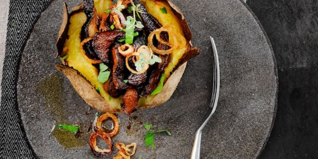 Ofenkartoffel mit Pilzen rezept